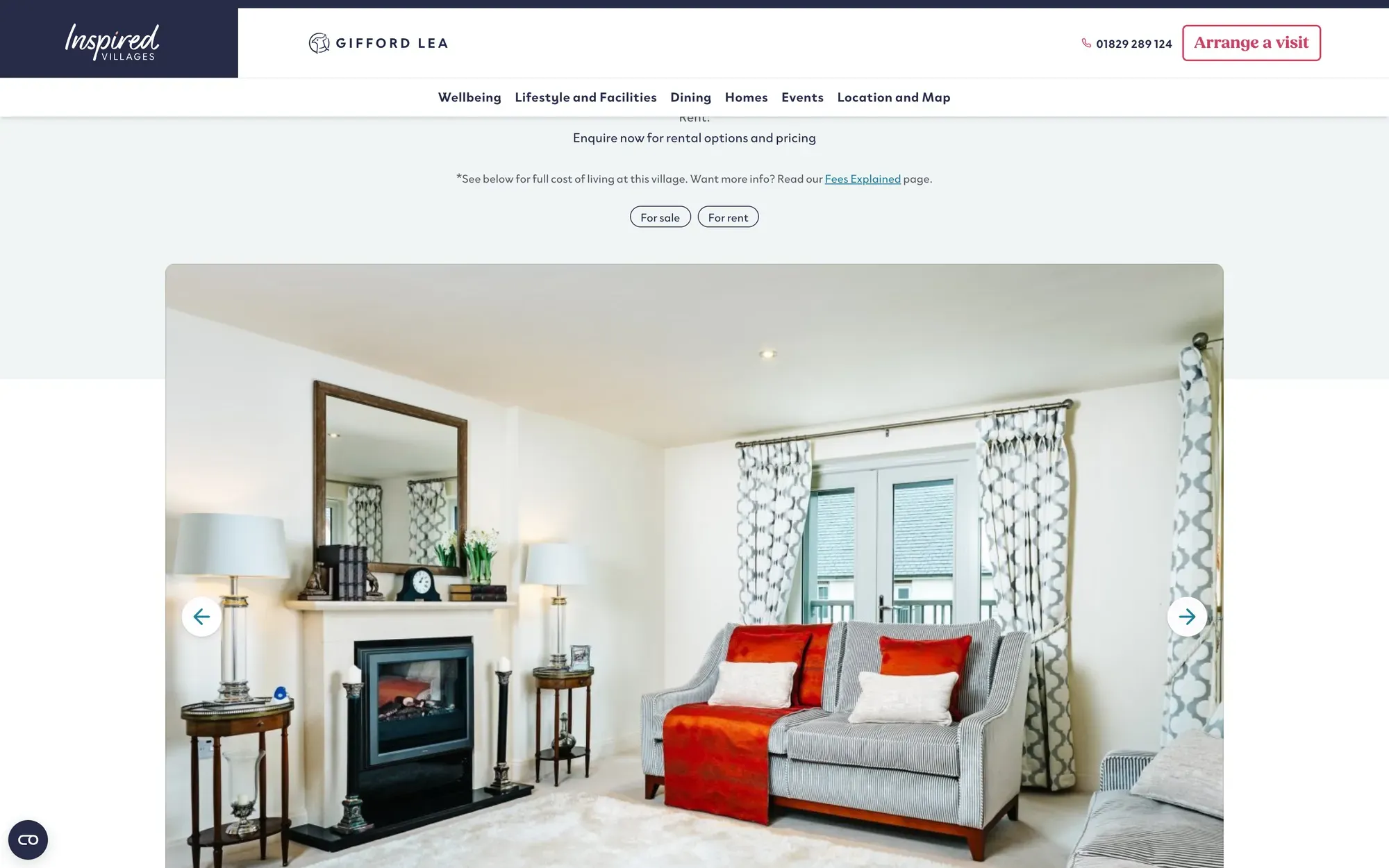 A single property page with gallery and pricing