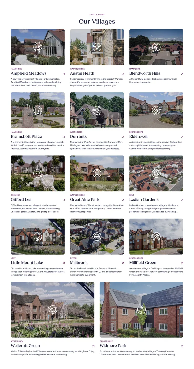 Village list component preview